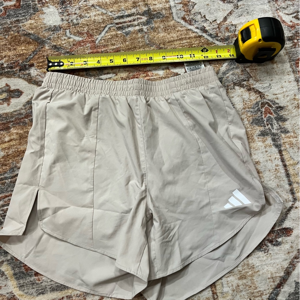 adidas Light Beige Women's Athletic Shorts with Elastic Waistband